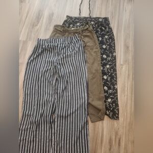 3 wide legged pants